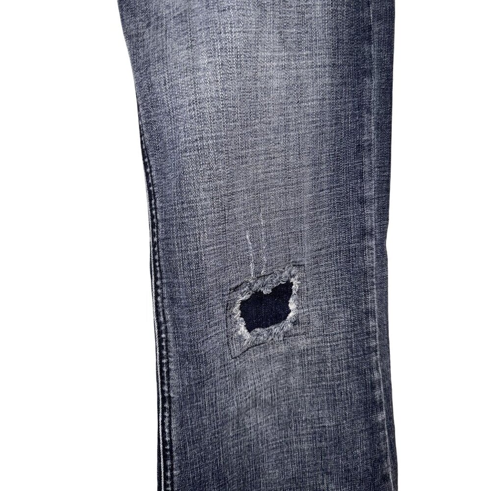 Rock & Roll cowboy Womens Distressed Bootcut Jeans Size 30 Blue Denim With Ripp - Picture 5 of 11